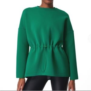 Sweaty Betty Green Grace Scuba Sweatshirt Size Medium